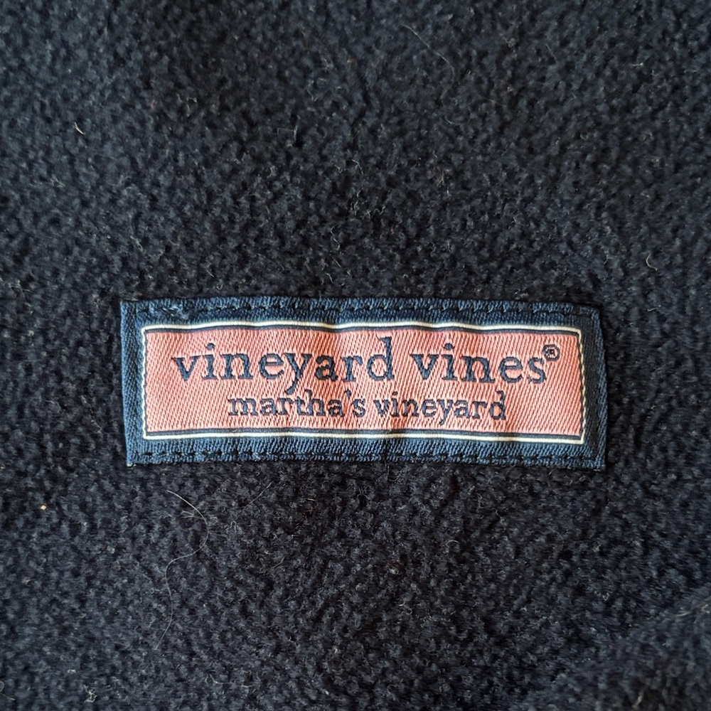 Vineyard Vines Men's Black Fleece Zip-Up Sweater - Picture 2 of 6